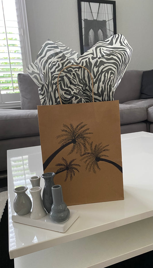 Gift Bag with Palm Trees
