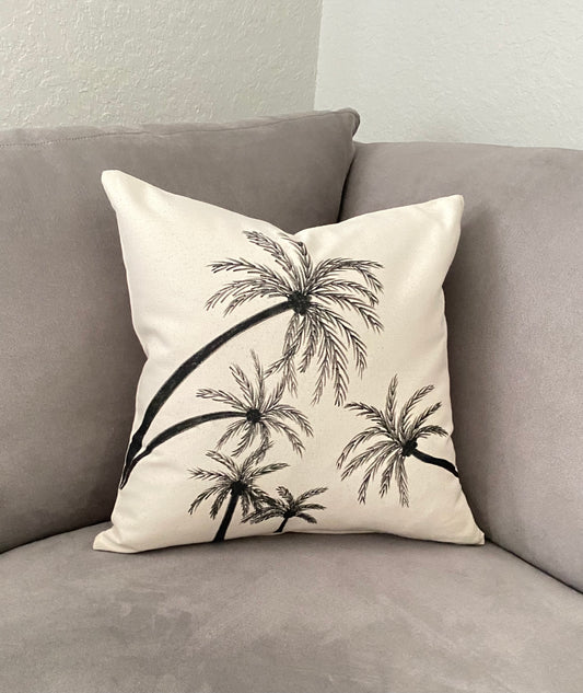 Decorative Pillow with Palm Trees