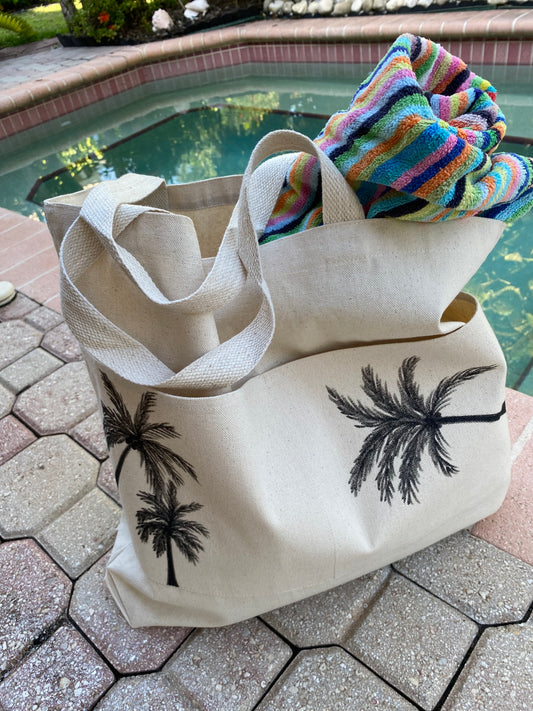 Tote Bag with Palm Trees